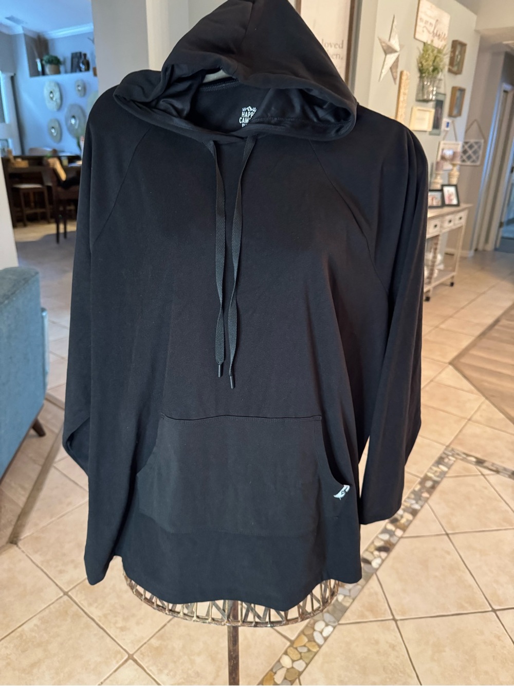 Torrid Happy Camper Black Pullover Hoodie Size 3 Plus Size Kangaroo Pocket